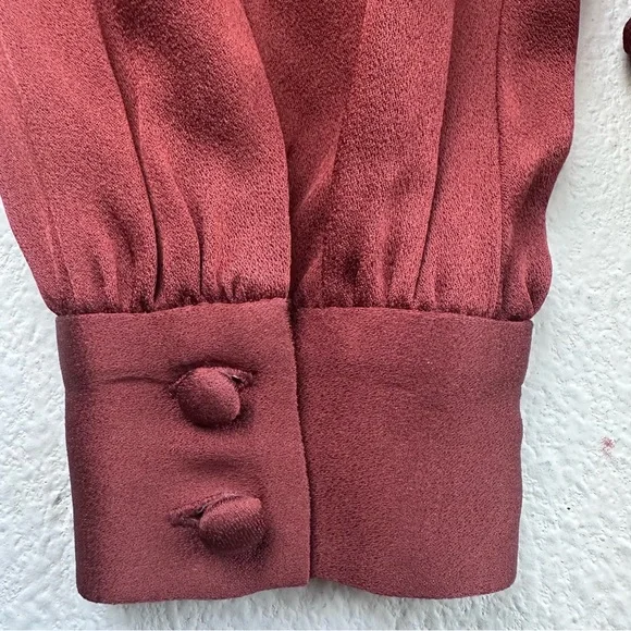 Veronica Beard Kavia Satin Jumpsuit in Clay Size 2 - Picture 15 of 16